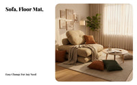 Tofu Block Sofa Multi-Functional L-Shaped Foam Block Sofa Soft and Comfortable Lowshape for Apartment Dwellers, Balcony