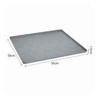 Tray-Style Mat Raised Border Silicone Mat Spill-Catching for Under Appliances