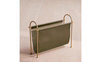 Magazine Rack with Leather Sling Space-Saving Organizer Stable for Living Room