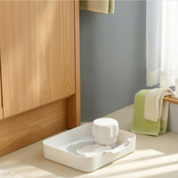 Square Washing Machine Drain Tray Plastic Washing Machine Drain Pan Waterproof Appliance Leak Tray with Inserts Leak-Proof for Homeowners, Laundry Room