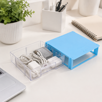 Stackable Drawer Organizer, Dust-Proof Sorting Box, Small Drawer Box for Desk, Office, 186x190x57mm