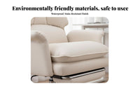Adjustable Height High-Back Task Chair with Wheels Reclining Backrest Luxuriously Cushioned High-Back Recliner Soft Cushion Swivel Armchair Ergonomic Design for Gamers, Students, Dormitory, Study Room, Bedroom