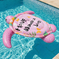 Giant Turtle Pool Lounger Oversized Sea Turtle Lounger Inflatable Inflatable Sit-on Sturdy for Adults, Kids, Beach, Lake