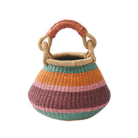 Wicker Storage Basket Practical Basket with Handle Boho for Shelf Styling