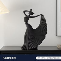 Modern Minimalist Dancing Figure Sculpture, Resin Art Decor