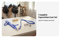 Horse Bridle with Reins Long-Lasting Adjustable Horse Bridle Equestrian Supplies Padded for Comfort Wear-Resistant