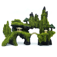 Aquarium Decoration Simulated Water Plants and Rockery Set