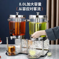 韩式不锈钢锤纹果汁鼎PC饮料桶泡酒桶花茶桶果汁桶饮料桶果汁罐