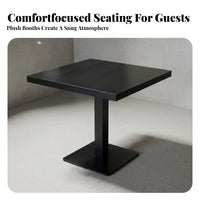 Circular Table and 2-Chair Set Sturdy Construction Cafe Seating Modern Design Space-Saving for Restaurant Owners, Coffee Shop