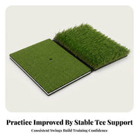 Two Pile Heights Two-sidedSided Golf Mat Layered Design Golf Practice Mat Rectangular