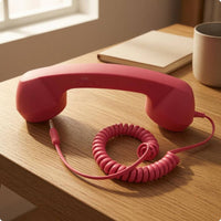 Retro Phone Handset Curved Shape 3.5mm Phone Handset Molded Plastic