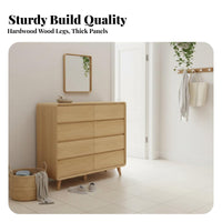 9-Drawer Wide chest of drawers Nordic aesthetic 9-Drawer low-height chest chest of drawers Minimalist Aesthetic Chest of Drawers for Families, Renters, Bedroom, Living Room, Entryway