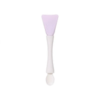 Double Ended Facial Brushes with and Spoon for Skincare Routine, Silicone Cosmetic for Clay Masks and Cream