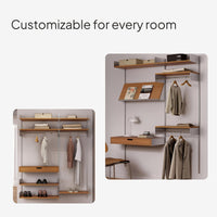 Modular Wall-Mounted Storage Rack for Home Display
