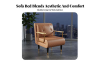 Armless Sleeper Chair Foldable Design Sofa Bed Space-Saving Easy Conversion for Office Workers, Guests, Small Spaces, Dorm Room