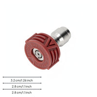 Long-Lasting High Pressure Washer Nozzle 1/4 Inch Quick Connect Spray Tip Rustproof for Driveway Cleaning