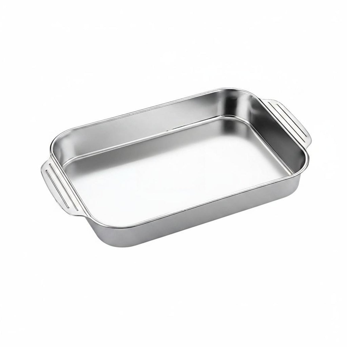 Stainless Steel Roasting Pan Easy to Clean Shallow Roasting Pan Kitchen Bakeware Food Safe Cooking Vessel Non