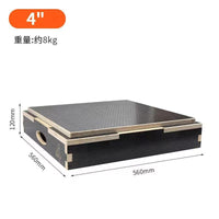 Wooden Plyometric Jump Box 5-in-1 Combo Step Box for Fitness Gym Children