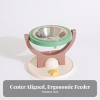 Rust-Resistant Wall-Mounted Pet Bowl Space-Saving Feeder Easy to Clean for Cats, Small Dogs, Young Dogs, Kitchen, Apartment