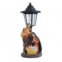Solar Light with Nativity Scene Religious Holy Family Lantern for Pathway