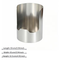 Cylindrical Kitchen Container Brushed Metal Countertop Storage Holder