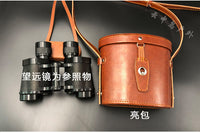 62式望远镜双筒真品牛皮包收纳原厂配件95式皮盒苏六贝戈士水桶包
