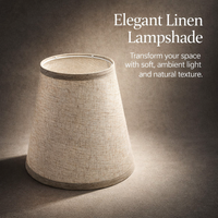 Bedside Table Lamp Shade with Removable Linen Textile for Bedroom Lighting, Vintage Lampshade for Ceiling and Floor Foldable Design