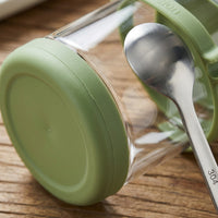 Overnight Oats Container with Spoon, Yogurt Parfait Cup, Salad Jar for Commuters, Health Enthusiasts, Travel, School