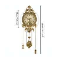 Wall Clock with Pendulum Ornate Pendulum Wall Clock Carved for Hallway
