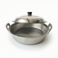 Aluminum Frying Pan Sturdy Pan with Side Handles Smooth Skillet for Home Cooks