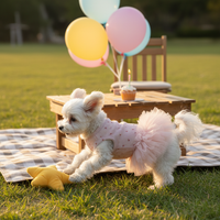 Pet Princess Dress for Cats and Small Dogs - Summer Wedding Floral Ballet Tutu Skirt