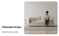 Removable and cleanable Cover 3-Seater Corduroy Sofa Modern Minimalist Design 3-Seater Corduroy Couch Easy to Clean Living Room Furniture aesthetic-inspired for Apartment Dwellers, Guesthouse Hosts, Interior Designers, Lounge Area, Bedroom, Home creamice