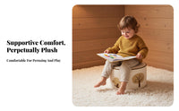 Removable and cleanable Cover Round Sitting Pouf Easy to Clean Round Pouf adaptable Use Floor pad Multi-Functional for Children, Toddlers, Living Room, literature corner, Playroom, Small Spaces