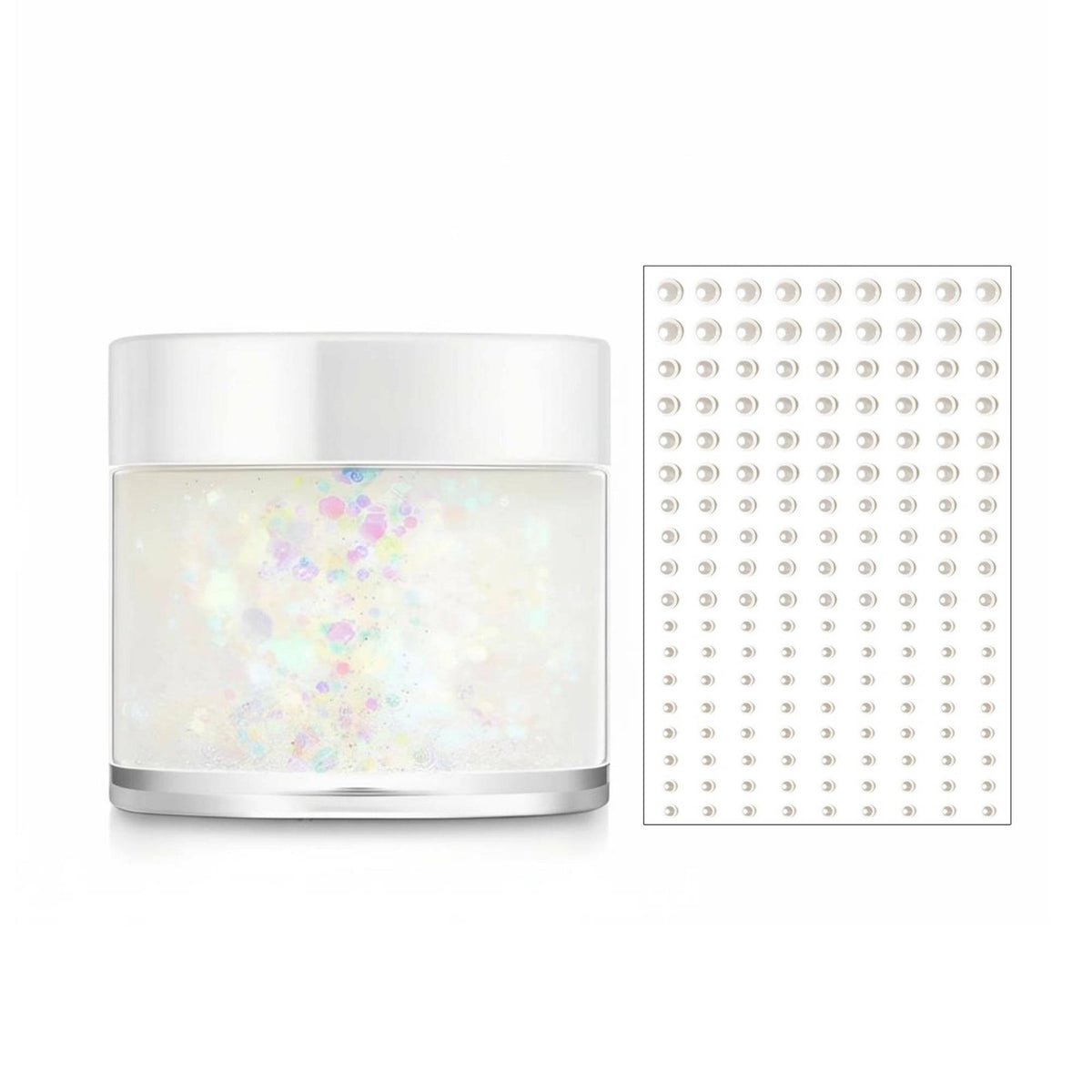 Glow Gel Crystal Beads Mermaid Makeup Set, Face Skin, Event Party