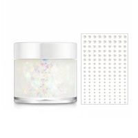 Glow Gel Crystal Beads Mermaid Makeup Set, Face Skin, Event Party