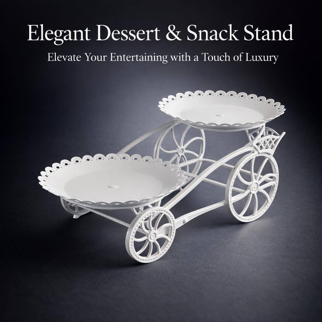 Tiered Serving Tray for Party, Whimsical Fruit Serving Tray, Serving Tray for Event Organizer, Party or Holiday Hosting Dishware, Dessert Cupcake Tray