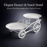 Tiered Serving Tray for Party, Whimsical Fruit Serving Tray, Serving Tray for Event Organizer, Party or Holiday Hosting Dishware, Dessert Cupcake Tray