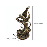 Brass Guanyin Statue Intricate Details Miniature Buddha Ornament for Altar, Desk
