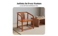 sturdy Wood Construction Chinese official's Hat Chair timeless Oriental Design Wooden Armchair Hand-Carved intricacies Traditional Seat High-Gloss Finish for Furniture Collectors, Cultural admirers, Homeowners, Tea Room, Reception Hall