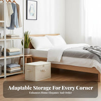 foldable textile Storage container cleaning-friendly Bedding Organizer Clear transparent panel for Attic