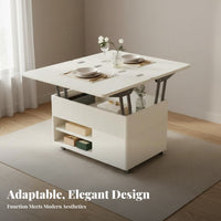 Lifttabletop Table Multiversatile Living Room Furniture Space-Saving Storage Unit for Renters, Homeowners, Small Areas, Lounge Area, Home Office