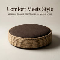 Round Floor Cushion, Large Floor Pillow for Living Room, Modern Minimalist Seating, Tatami Meditatio - Image 2