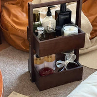 Paper Tray Organizer with Handle Compact Vertical Paper Tray Organizer Multipurpose Desktop Storage Rack for Vanity