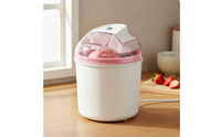 Small Size Automatic Ice Cream Machine Single-Button Operation Mini Ice Cream Machine Easy to Clean Soft Serve Machine for Children, Home, Family Kitchen