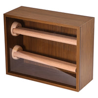 Solid Wood Jewelry Storage Box for Bracelets, Bangles, and Chains, Walnut, Large Capacity with Lid, Dustproof