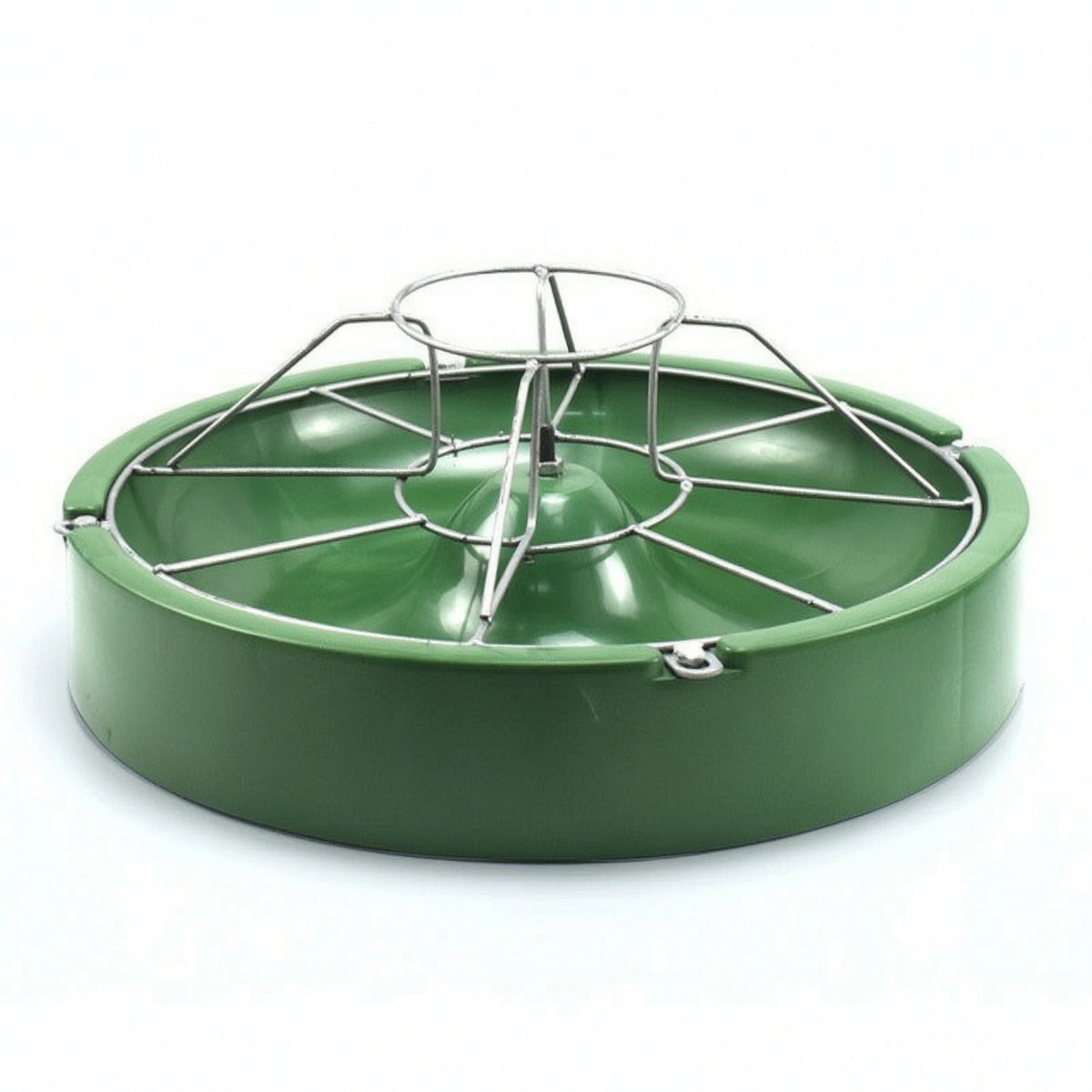 Round Piglet Feeding Trough Anti-Rooting Pig Feeder with Wire Guard Piglet Feeder with Metal Frame for Pigs