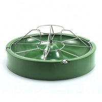 Round Piglet Feeding Trough Anti-Rooting Pig Feeder with Wire Guard Piglet Feeder with Metal Frame for Pigs