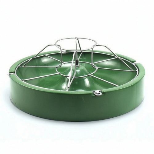 Round Piglet Feeding Trough Anti-Rooting Pig Feeder with Wire Guard Piglet Feeder with Metal Frame for Pigs