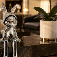 Rabbit Statue Ornament Desktop Decoration Metal Rabbit Decor Long-Lasting