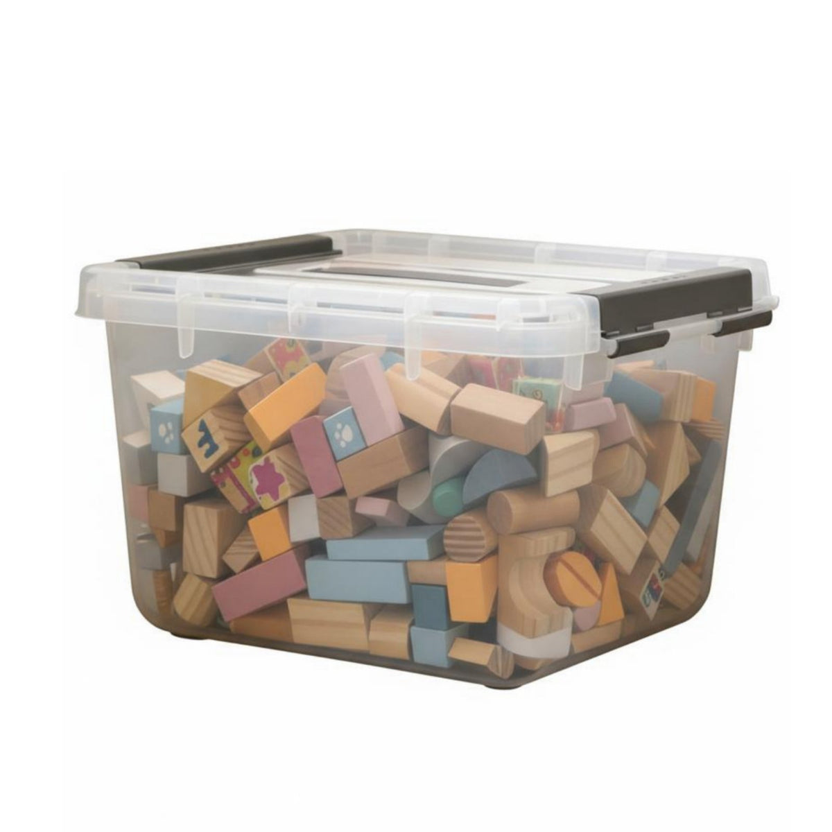 Clear Penduringic Box with Lid Stackable Household Storage particleresistant for Families